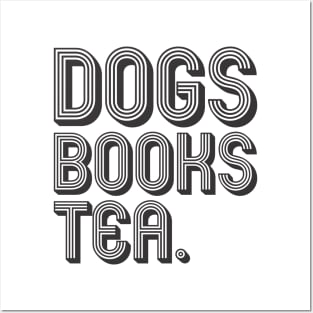 Dogs Books Tea Posters and Art